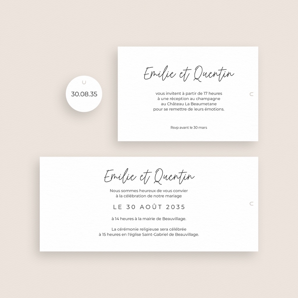 Faire-part de mariage Calligraphie gratuit