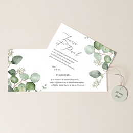 Faire-part de mariage Alliance V&eacute;g&eacute;tale pas cher
