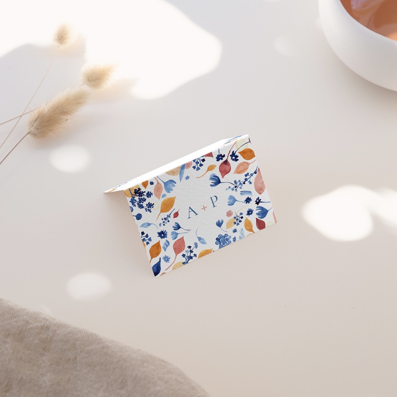 Marque-place mariage Watercolor Romance