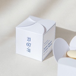 Bo&icirc;te &agrave; drag&eacute;es mariage Ondes Bleues gratuit