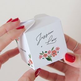 Bo&icirc;te &agrave; drag&eacute;es mariage Fleurs de Joie pas cher