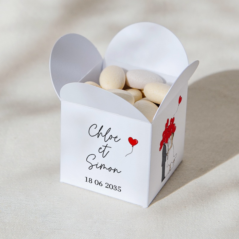 Bo&icirc;te &agrave; drag&eacute;es mariage Emport&eacute;s par l&rsquo;Amour