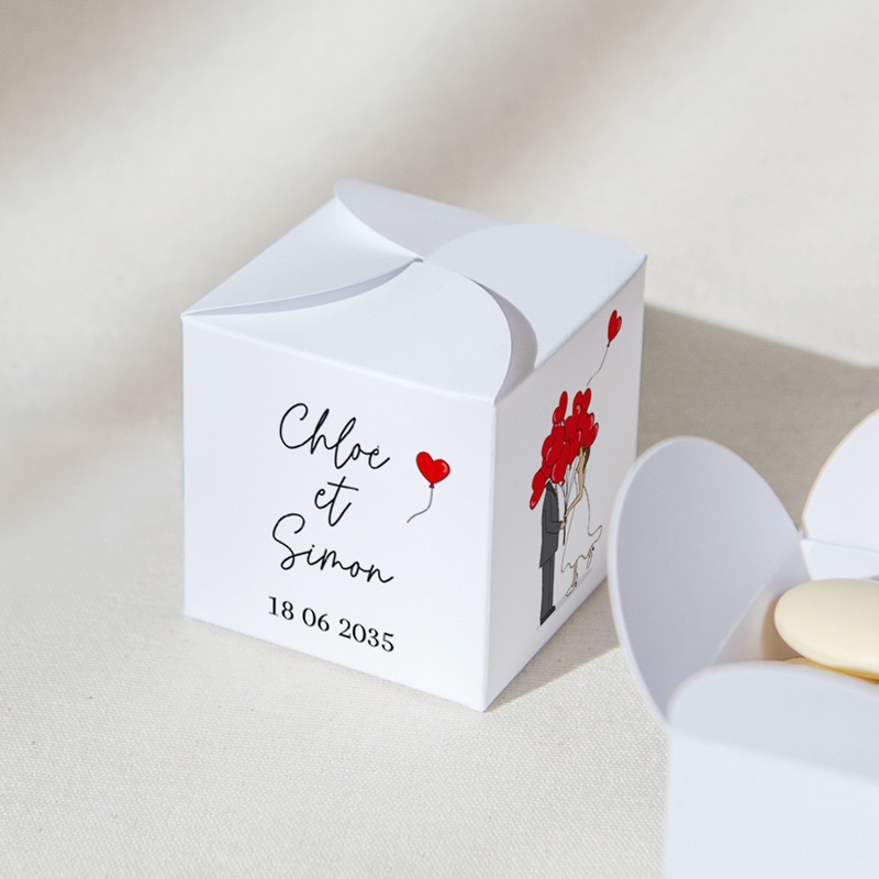 Bo&icirc;te &agrave; drag&eacute;es mariage Emport&eacute;s par l&rsquo;Amour gratuit