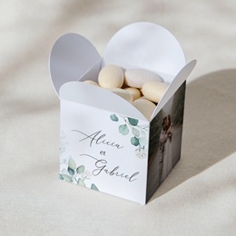 Bo&icirc;te &agrave; drag&eacute;es mariage Eucalyptus romantique