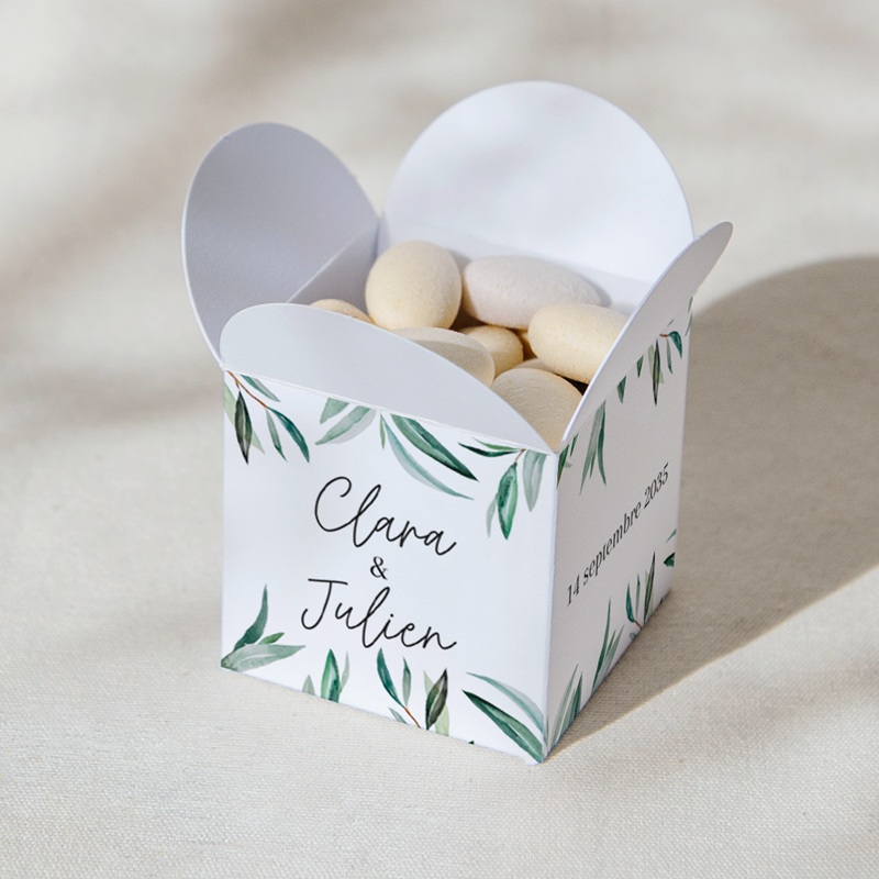 Bo&icirc;te &agrave; drag&eacute;es mariage Rameaux d&rsquo;Amour
