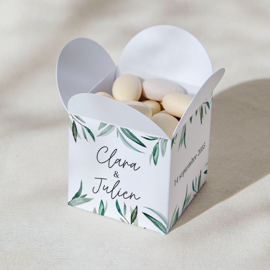 Bo&icirc;te &agrave; drag&eacute;es mariage Rameaux d&rsquo;Amour