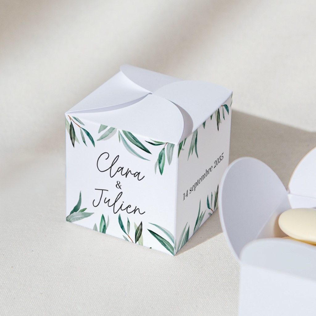 Bo&icirc;te &agrave; drag&eacute;es mariage Rameaux d&rsquo;Amour gratuit