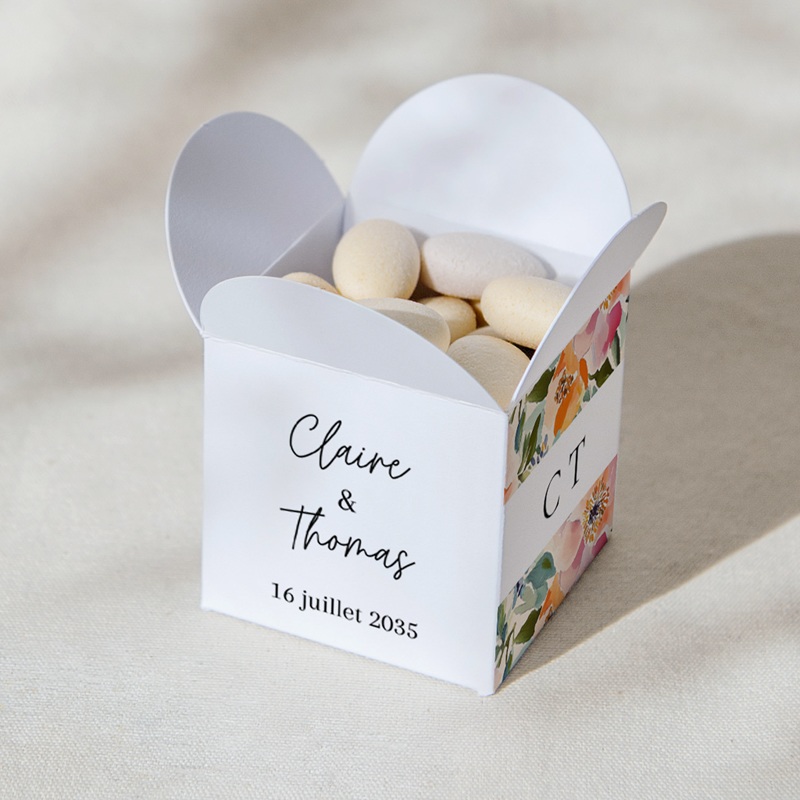 Bo&icirc;te &agrave; drag&eacute;es mariage Pastel Bloom