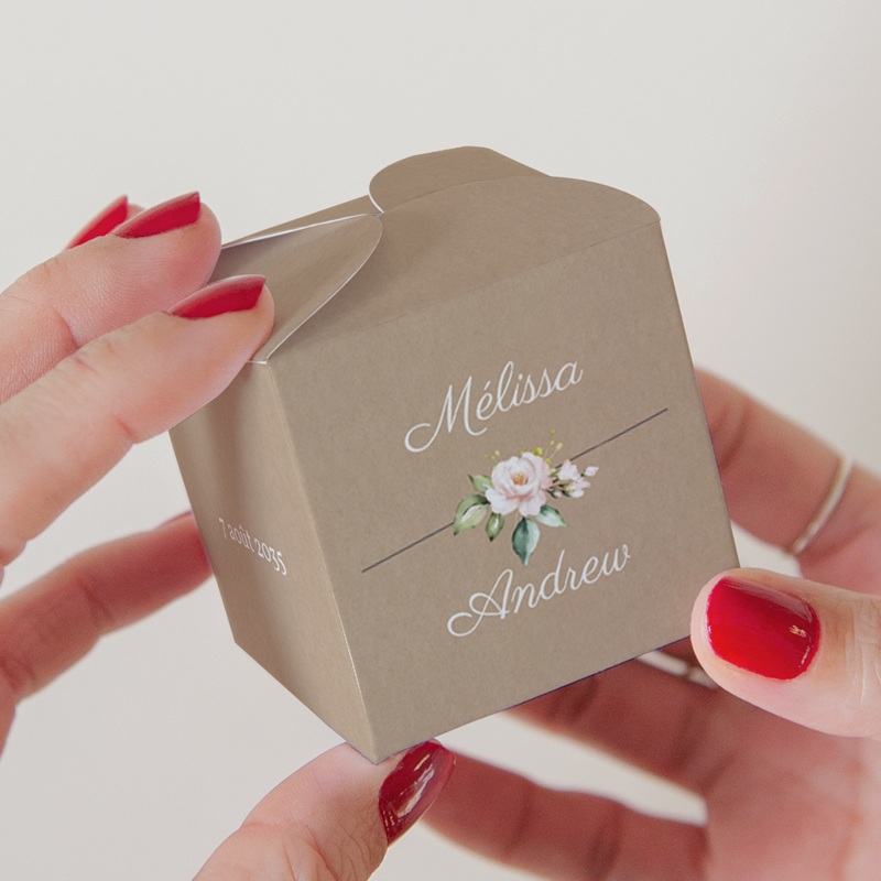 Bo&icirc;te &agrave; drag&eacute;es mariage Champ&ecirc;tre Romantique pas cher