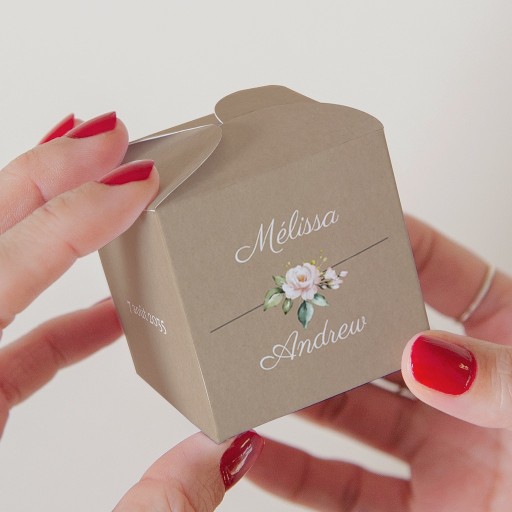 Bo&icirc;te &agrave; drag&eacute;es mariage Champ&ecirc;tre Romantique pas cher