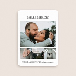 Carte de remerciement mariage Notre Plus Belle Parenth&egrave;se gratuit
