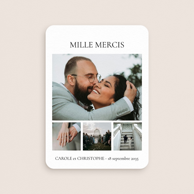 Carte de remerciement mariage Notre Plus Belle Parenth&egrave;se gratuit