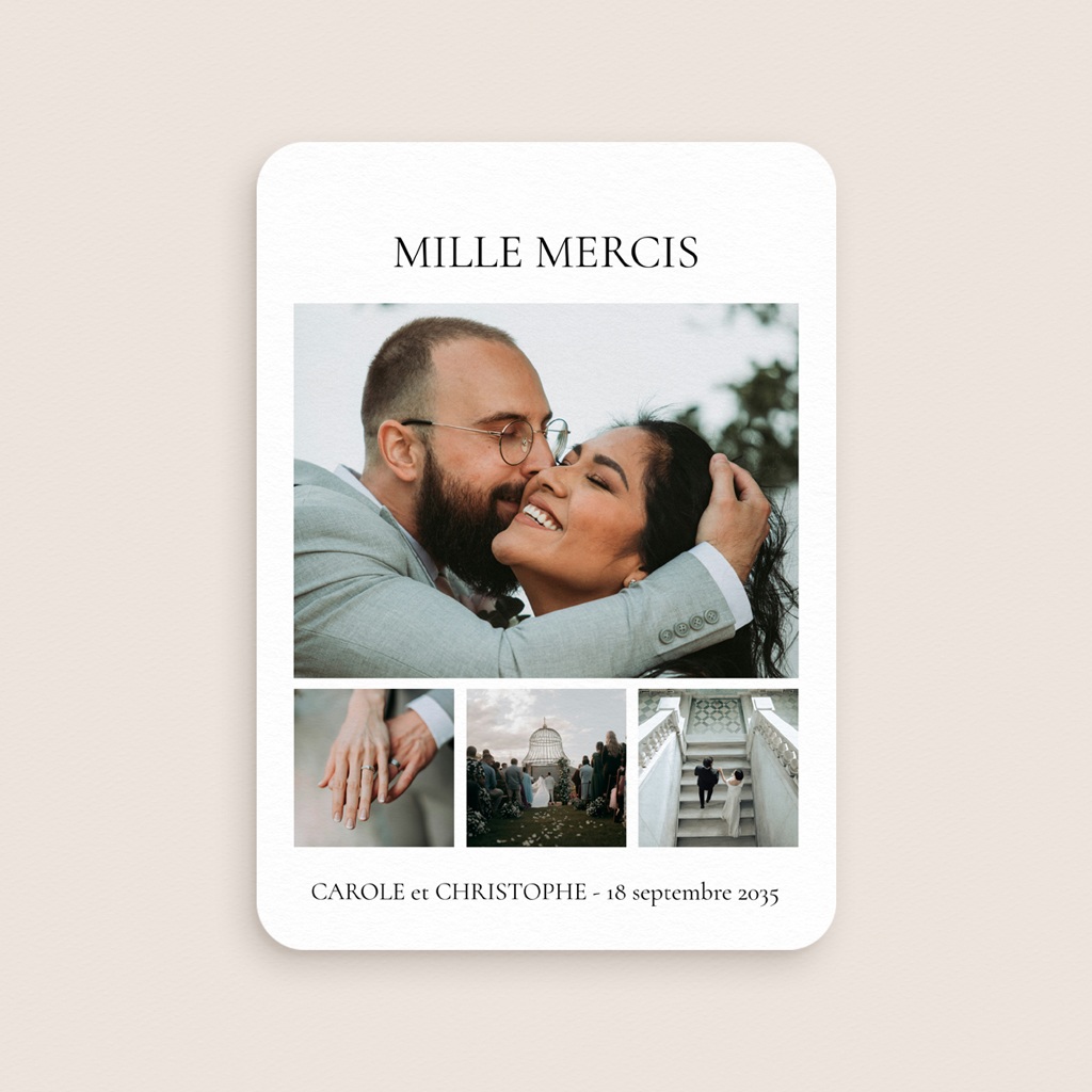 Carte de remerciement mariage Notre Plus Belle Parenth&egrave;se gratuit