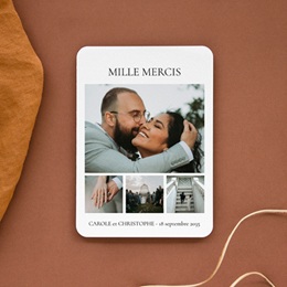 Carte de remerciement mariage Notre Plus Belle Parenth&egrave;se