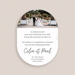 Carte de remerciement mariage Un Instant d'&Eacute;ternit&eacute; pas cher
