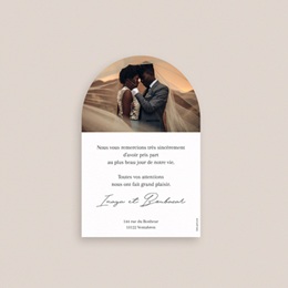 Carte de remerciement mariage Le Plus Beau Clich&eacute; pas cher