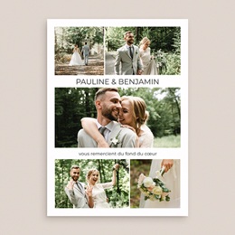 Carte de remerciement mariage Le Temps Suspendu gratuit