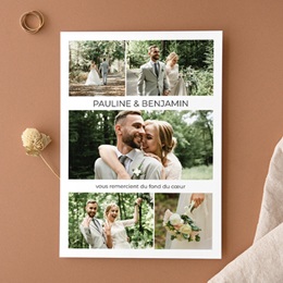 Carte de remerciement mariage Le Temps Suspendu