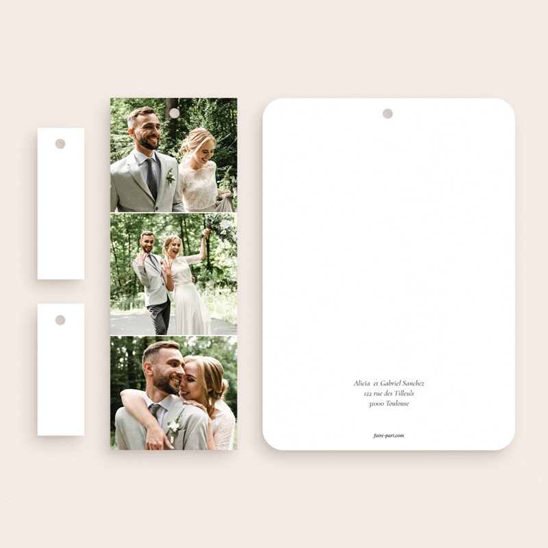 Carte de remerciement mariage &Eacute;motion pas cher
