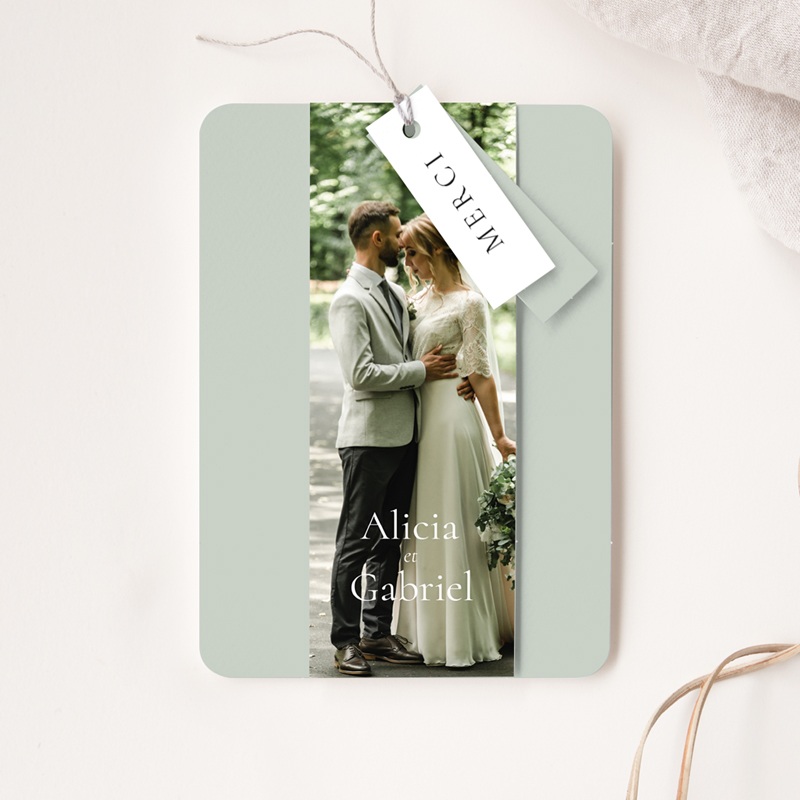 Carte de remerciement mariage &Eacute;motion
