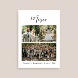 Carte de remerciement mariage Instants Partag&eacute;s gratuit