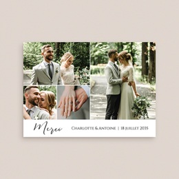 Carte de remerciement mariage Instants Partag&eacute;s gratuit