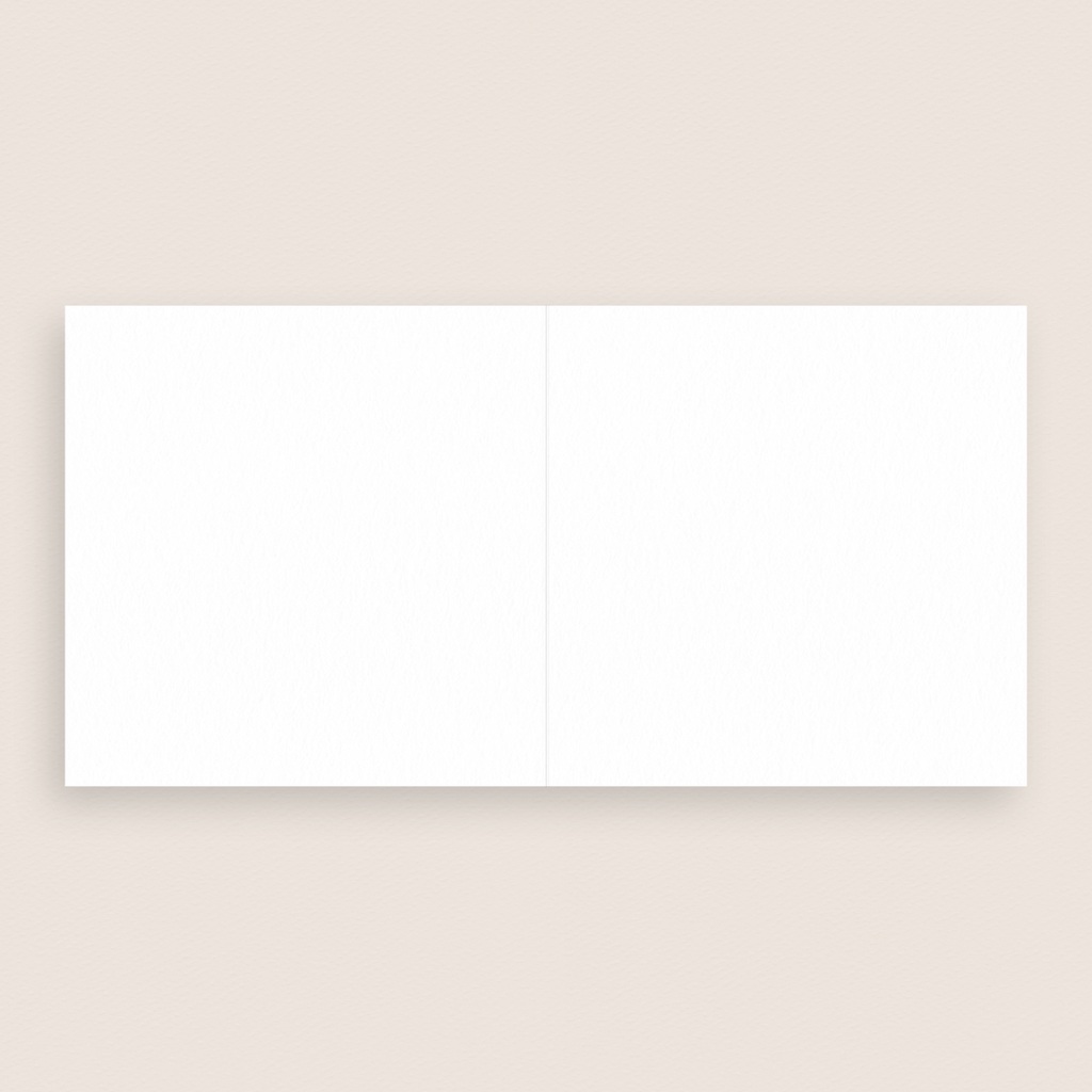 Carte de remerciement mariage Libre Cr&eacute;ation, Carr&eacute;, Double Volet