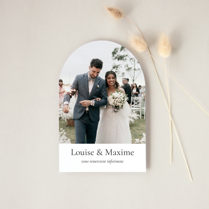 Carte de remerciement mariage Un Chapitre de Plus