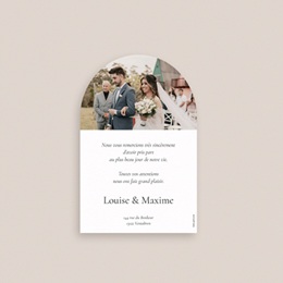 Carte de remerciement mariage Un Chapitre de Plus pas cher