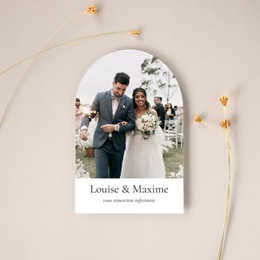 Carte de remerciement mariage Un Chapitre de Plus gratuit