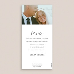 Carte de remerciement mariage L'Empreinte du Bonheur pas cher