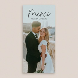 Carte de remerciement mariage L'Empreinte du Bonheur gratuit