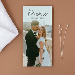 Carte de remerciement mariage L'Empreinte du Bonheur
