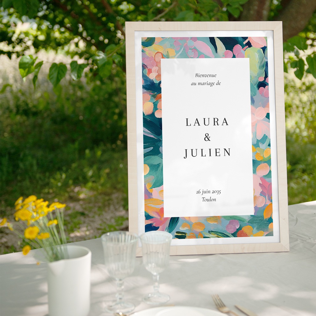 Panneau de bienvenue mariage L&rsquo;Atelier des Fleurs