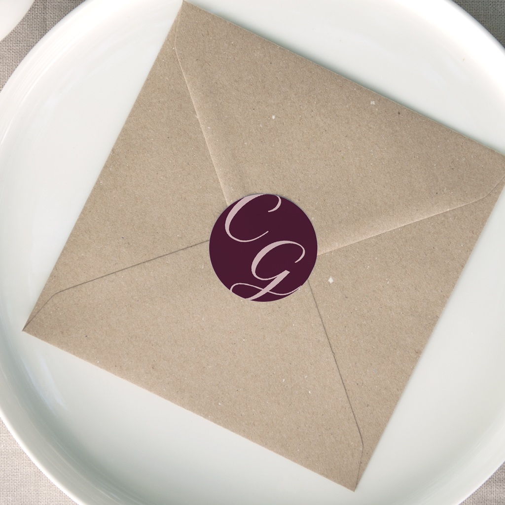 Etiquette enveloppes mariage Symbiose