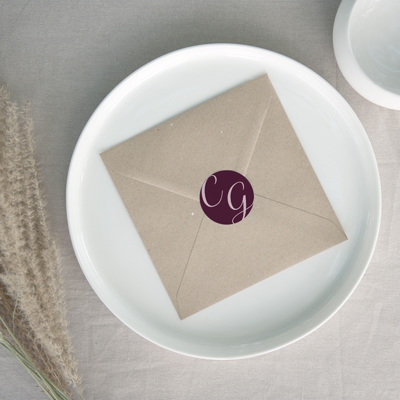 Etiquette enveloppes mariage Symbiose