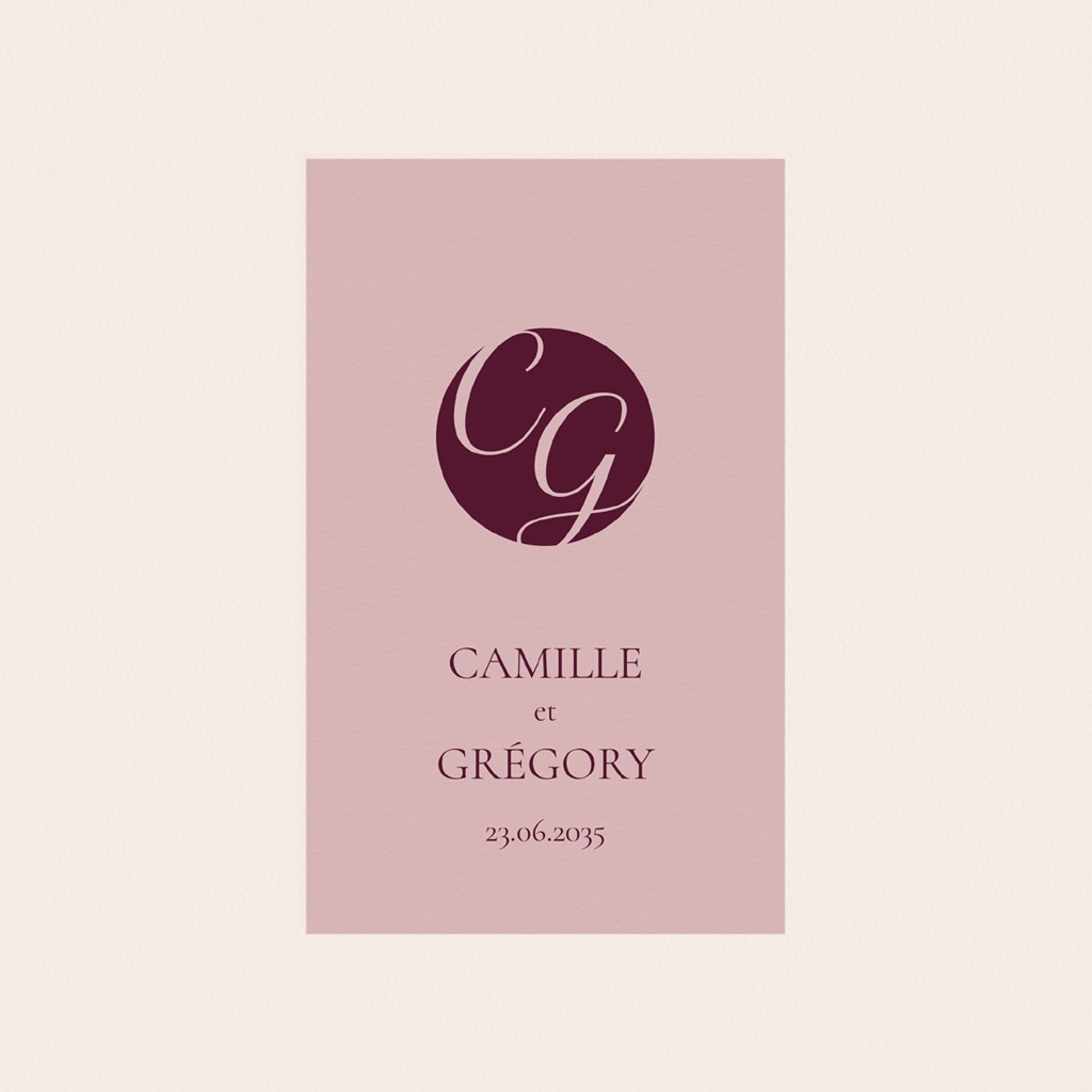 Etiquette bouteille mariage Symbiose pas cher