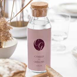 Etiquette bouteille mariage Symbiose gratuit