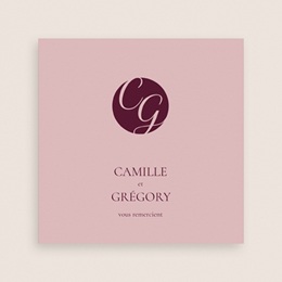Carte de remerciement mariage Symbiose gratuit