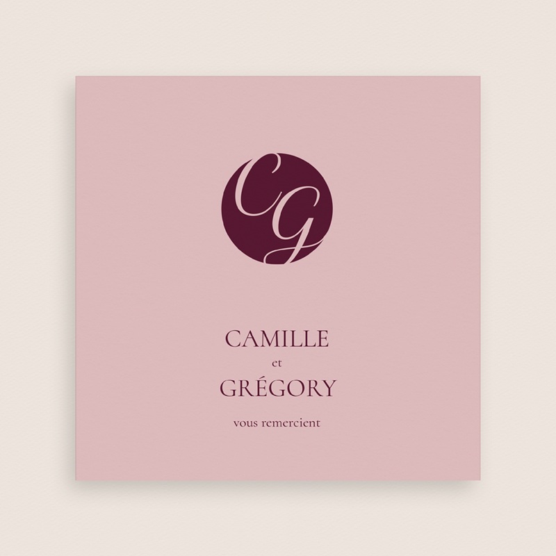 Carte de remerciement mariage Symbiose gratuit
