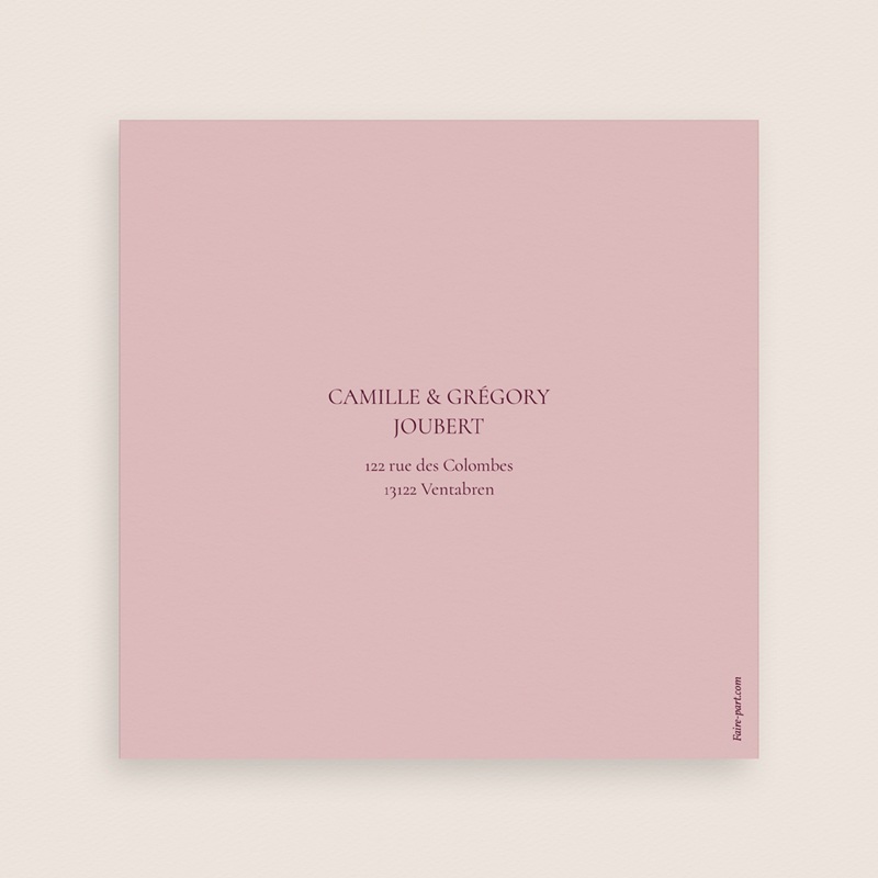 Carte de remerciement mariage Symbiose