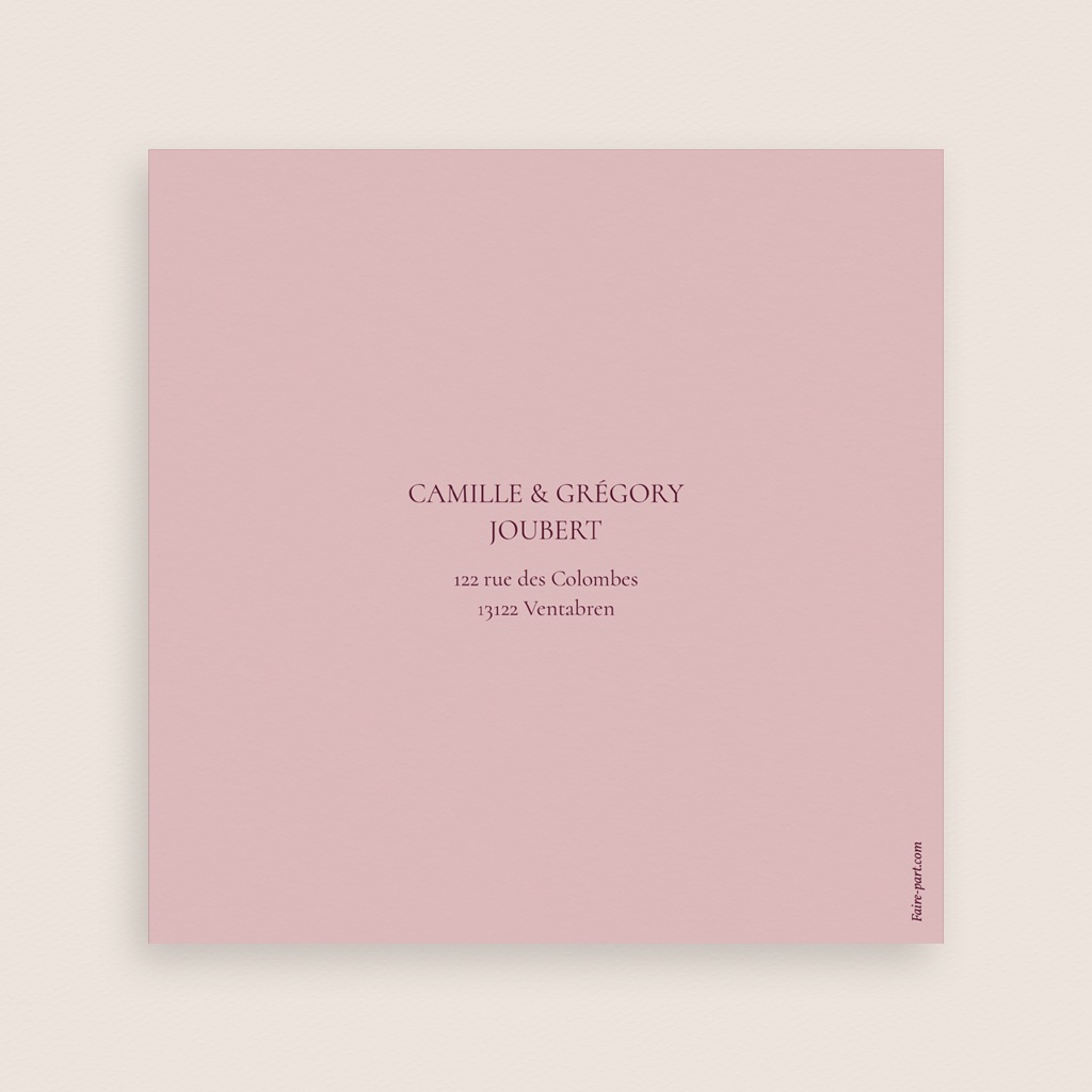 Carte de remerciement mariage Symbiose