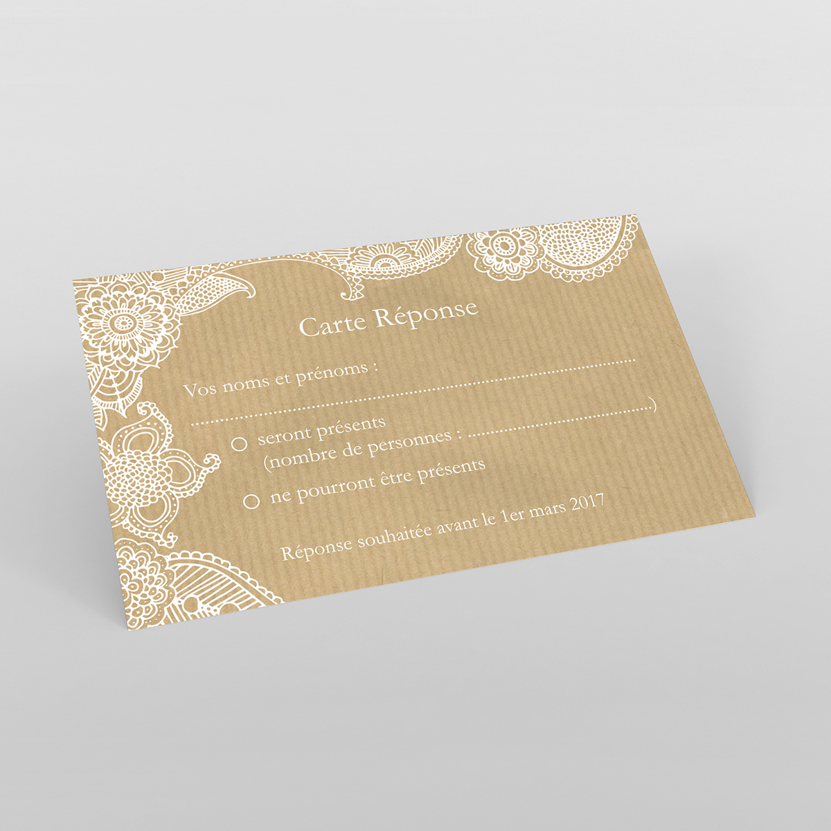 Réponse Faire Part Mariage Noblesse