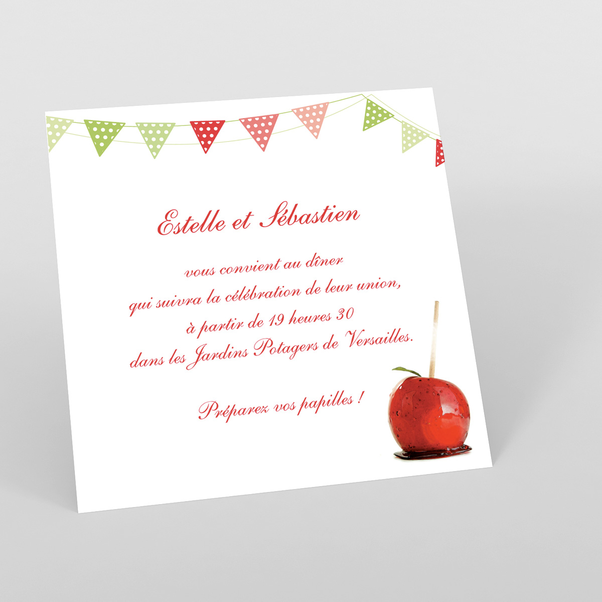 Carte D Invitation Mariage Gourmandise Echantillon Offert