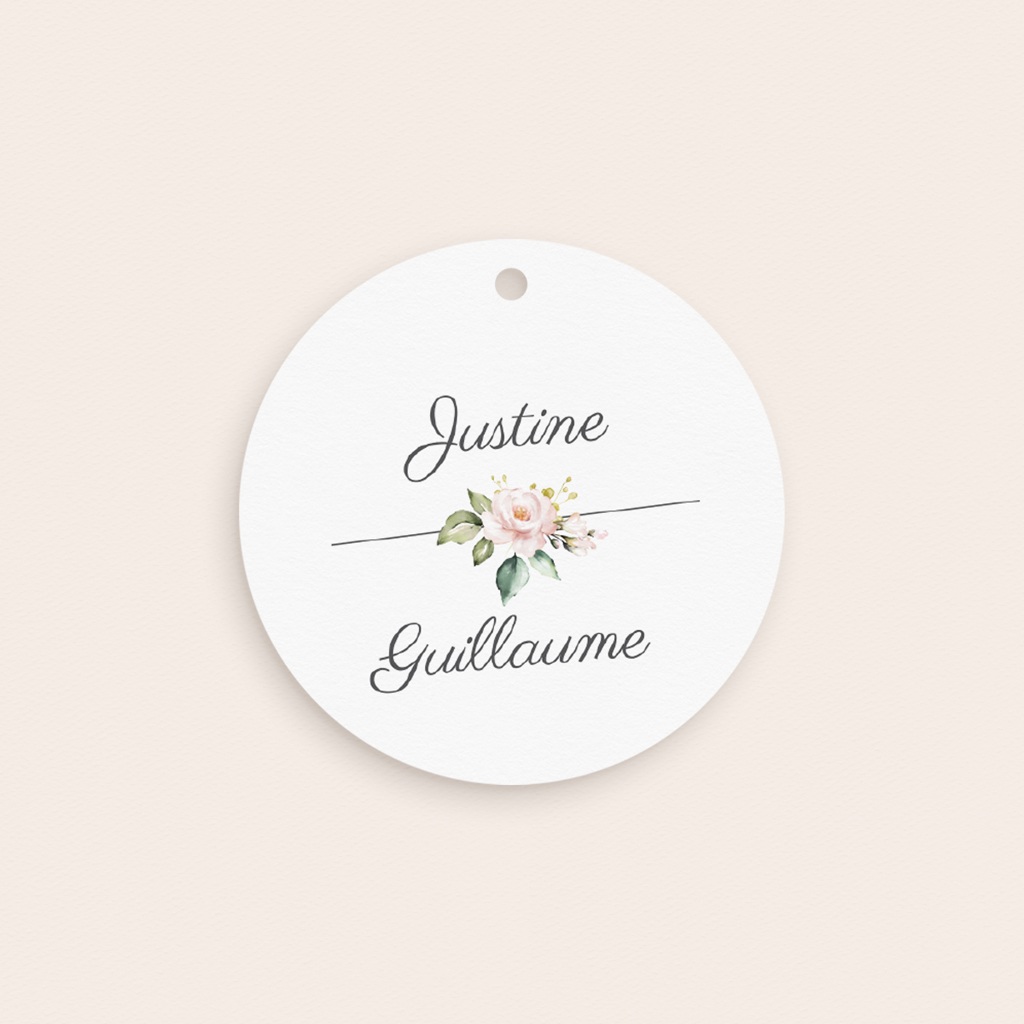 Étiquettes Personnalisables Cœur Pour Mariage - Initiales Et Date Au Choix, Lot De 20, Papier Blanc 250g